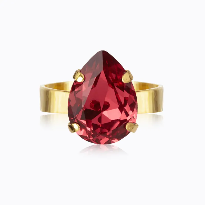 Caroline Svedbom Ringar Caroline Svedbom Mini Drop Ring / Mulberry Red (Guld)