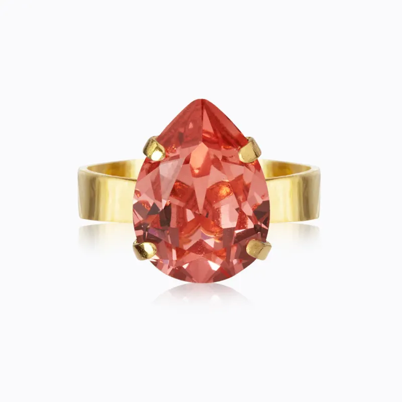 Caroline Svedbom Mini Drop Ring / Rose Peach (Guld)