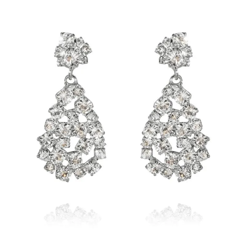 Caroline Svedbom Mini HannaÖrhängen / Crystal (Rhodium)