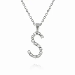 Caroline Svedbom Mini Letter S Halsband (Rhodium)