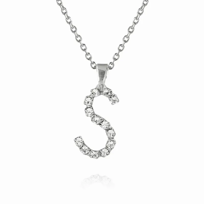 Caroline Svedbom Mini Letter S Halsband (Rhodium)