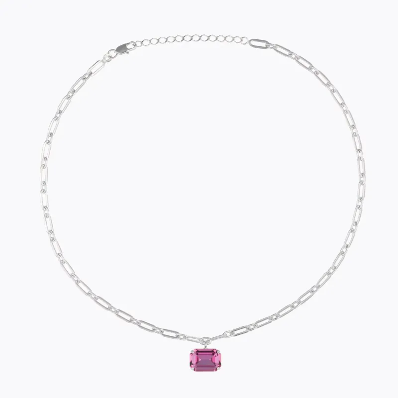 Caroline Svedbom Mini Lydia Halsband, Dark Rose – Rhodium
