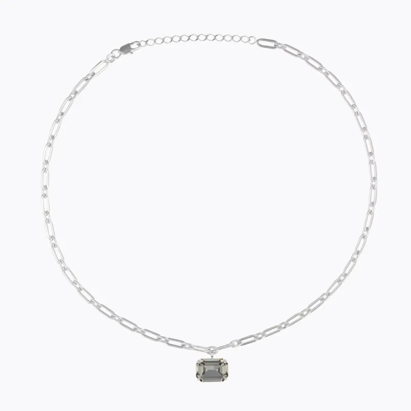 Caroline Svedbom Mini Lydia Halsband, Black Diamond – Rhodium