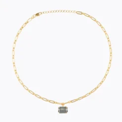 Caroline Svedbom Mini Lydia Halsband, Black Diamond – Guld