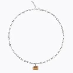 Caroline Svedbom Mini Lydia Halsband / Golden Shadow (Rhodium)