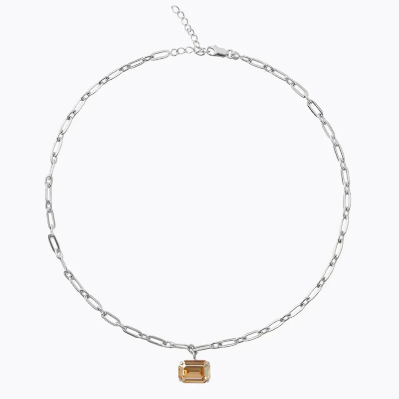 Caroline Svedbom Mini Lydia Halsband / Golden Shadow (Rhodium)
