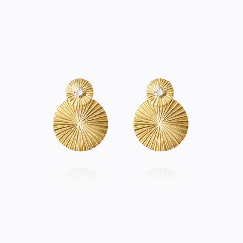 Caroline Svedbom Mini Odessa Örhängen/ Crystal (Guld)