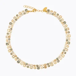 Caroline Svedbom Mini Pomona Halsband, Black Golden Combo – Guld