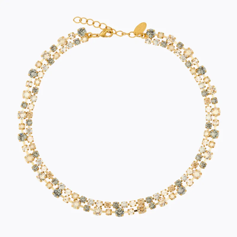 Caroline Svedbom Mini Pomona Halsband, Black Golden Combo – Guld