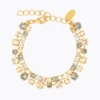 Caroline Svedbom Armband Caroline Svedbom Mini Pomona Armband, Black Golden Combo – Guld