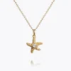 Caroline Svedbom Mini Sea Star Halsband / Crystal (Guld)