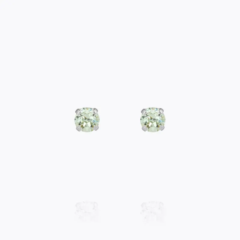 Caroline Svedbom Mini Stud Örhängen/ Chrysolite (Rhodium)