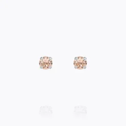 Caroline Svedbom Mini Stud Örhängen/ Light Peach (Rhodium)