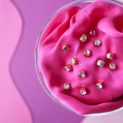 Caroline Svedbom Mini Stud Örhängen/ Light Peach (Rhodium)