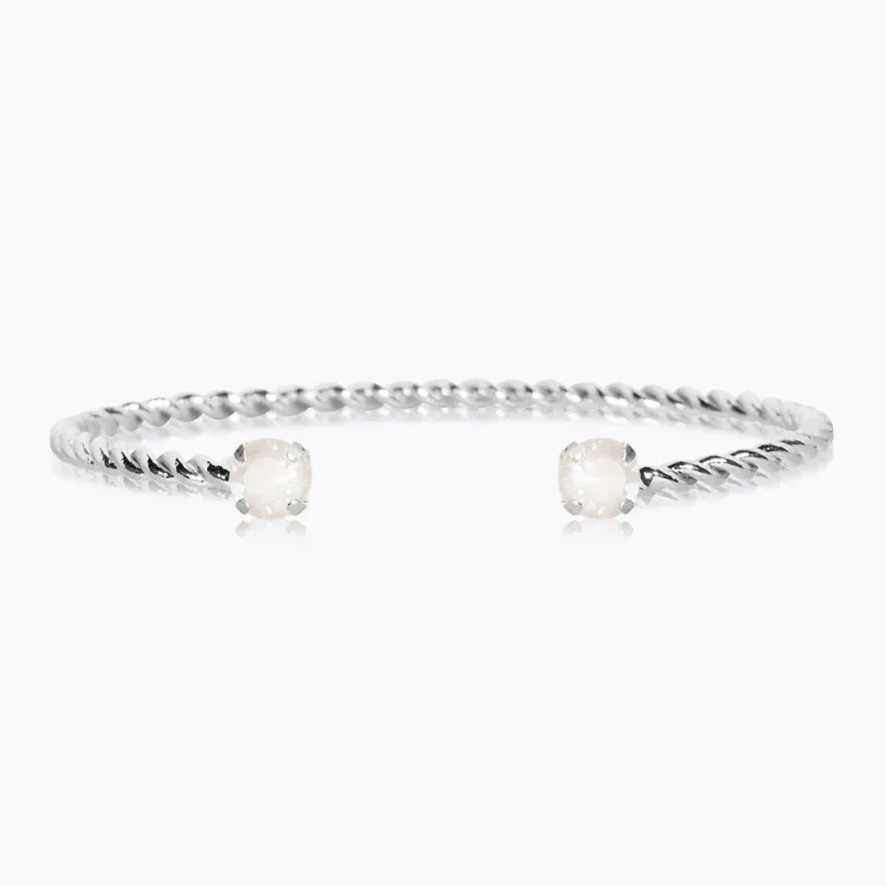 Caroline Svedbom Armband Caroline Svedbom Mini Twisted Armband / Electric White (Rhodium)