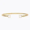 Caroline Svedbom Armband Caroline Svedbom Mini Twisted Armband / Electric White (Guld)