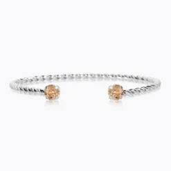 Caroline Svedbom Armband Caroline Svedbom Mini Twisted Armband/ Golden Shadow (Rhodium)