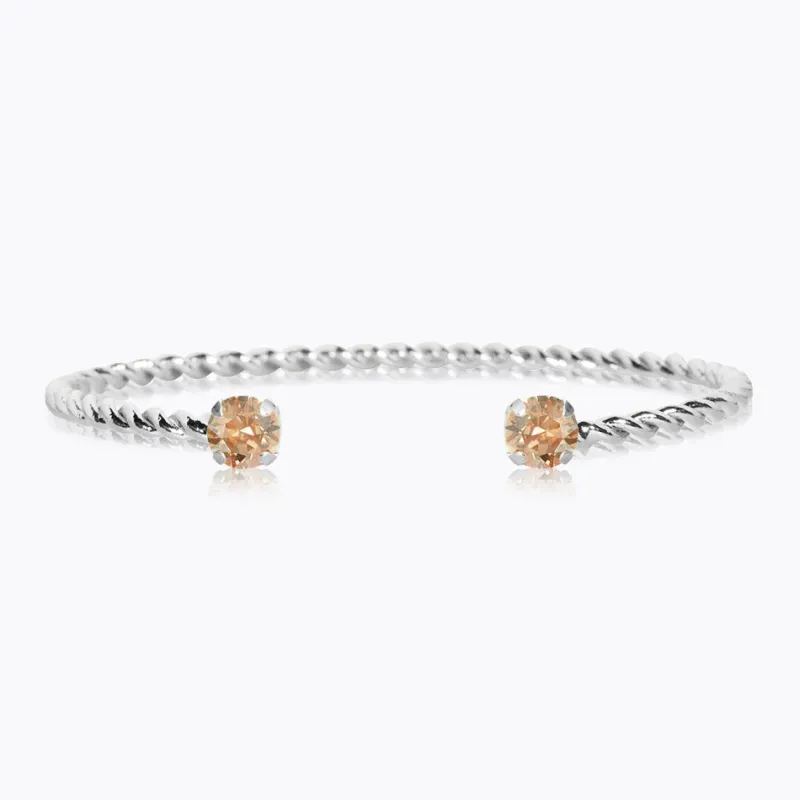 Caroline Svedbom Armband Caroline Svedbom Mini Twisted Armband/ Golden Shadow (Rhodium)