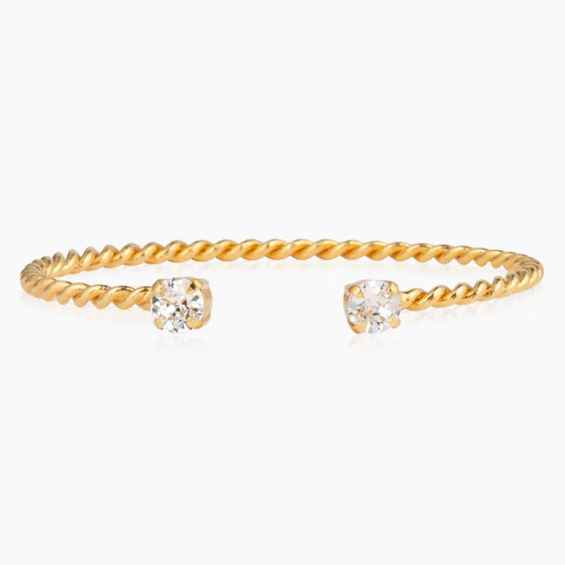 Caroline Svedbom Armband Caroline Svedbom Mini Twisted Armband/ Crystal (Guld)