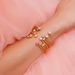 Caroline Svedbom Armband Caroline Svedbom Mini Twisted Armband/ Crystal (Guld)
