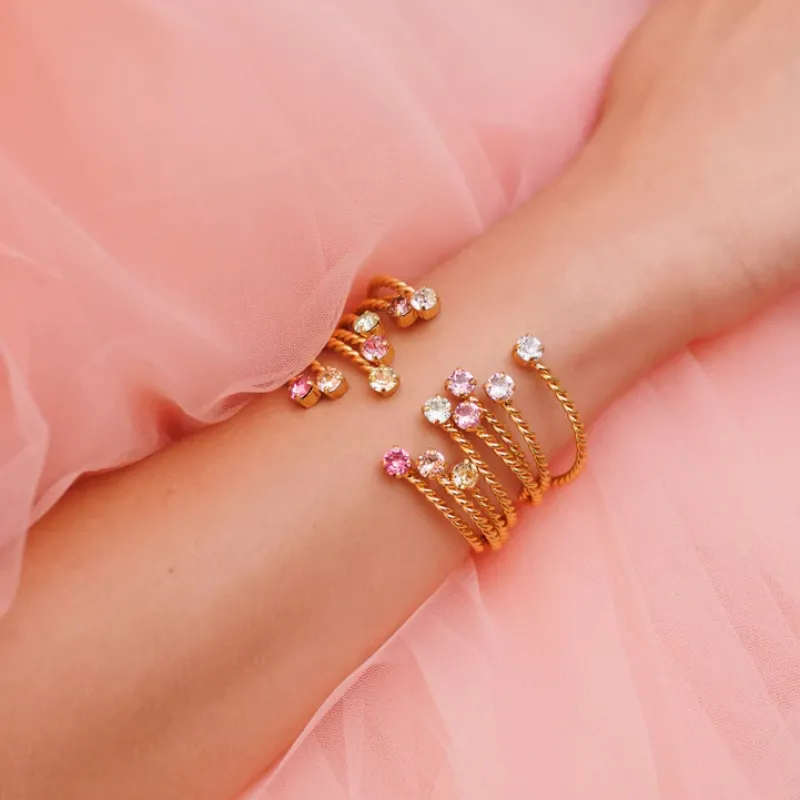 Caroline Svedbom Armband Caroline Svedbom Mini Twisted Armband/ Crystal (Guld)
