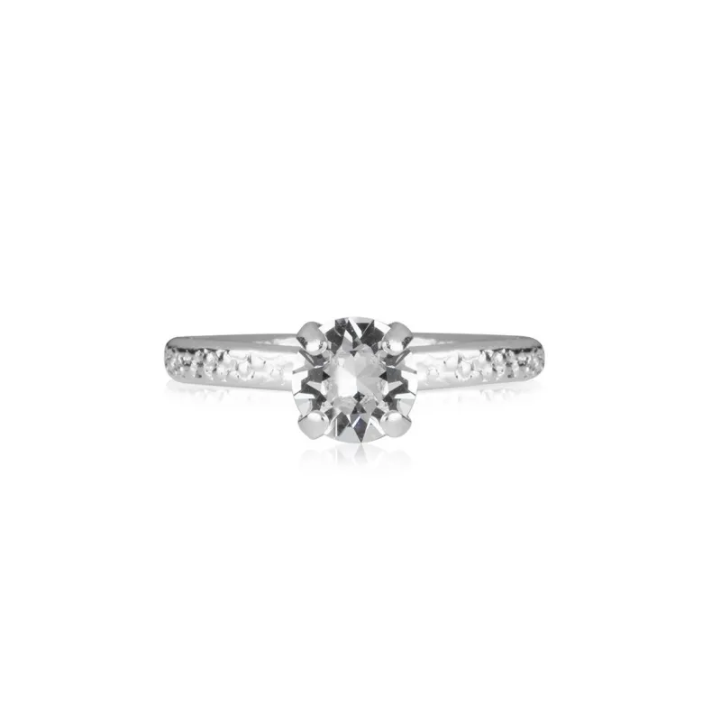 Caroline Svedbom Natti Ring Rhodium Crystal