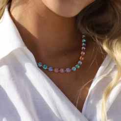 Caroline Svedbom Nicola Halsband/ Candy Combo (Rhodium)
