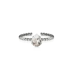 Caroline Svedbom Niki Ring Rhodium / Crystal