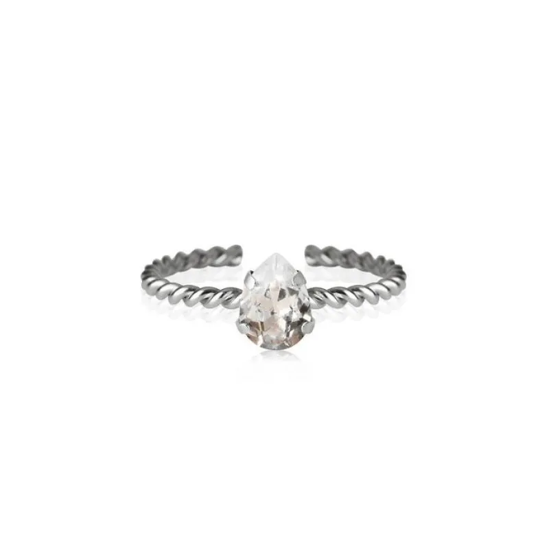 Caroline Svedbom Niki Ring Rhodium / Crystal