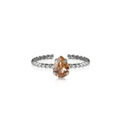 Caroline Svedbom Niki Ring Rhodium / Vintage Rose
