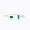 Caroline Svedbom Armband Caroline Svedbom Noelle Armband / Emerald – Rhodium