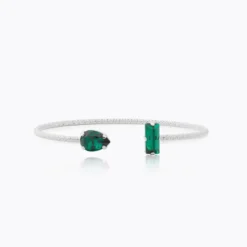 Caroline Svedbom Armband Caroline Svedbom Noelle Armband / Emerald – Rhodium