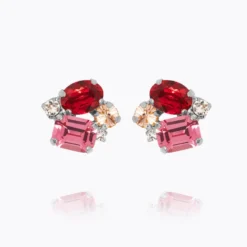 Caroline Svedbom Petite Carolina Örhängen / Scarlet Combo (Rhodium)