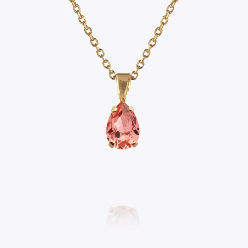 Caroline Svedbom Petite Drop Halsband / Rose Peach (Guld)