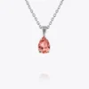 Caroline Svedbom Petite Drop Halsband / Rose Peach (Rhodium)