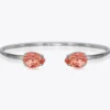 Caroline Svedbom Armband Caroline Svedbom Petite Drop Armband Rhodium / Rose Peach