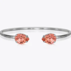 Caroline Svedbom Armband Caroline Svedbom Petite Drop Armband Rhodium / Rose Peach