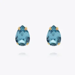 Caroline Svedbom Petite Drop Stud Örhängen / Aquamarine (Guld)