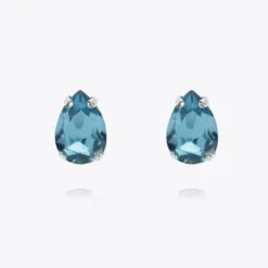 Caroline Svedbom Petite Drop Stud Örhängen / Aquamarine (Rhodium)