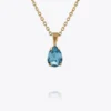 Caroline Svedbom Petite Drop Halsband / Aquamarine (Guld)