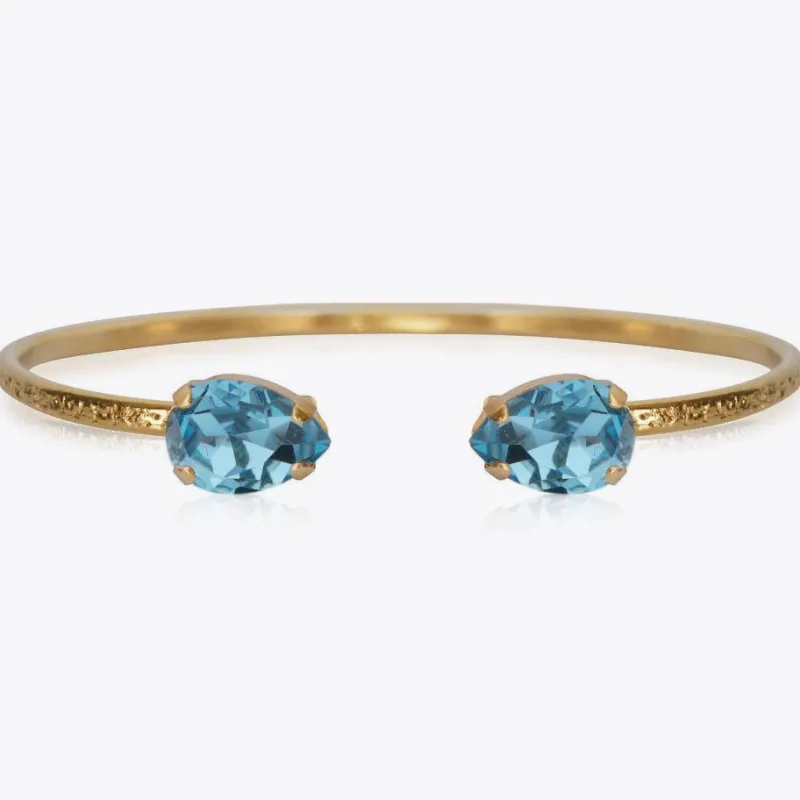 Caroline Svedbom Armband Caroline Svedbom Petite Drop Armband Guld / Aquamarine