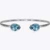 Caroline Svedbom Armband Caroline Svedbom Petite Drop Armband Rhodium / Aquamarine