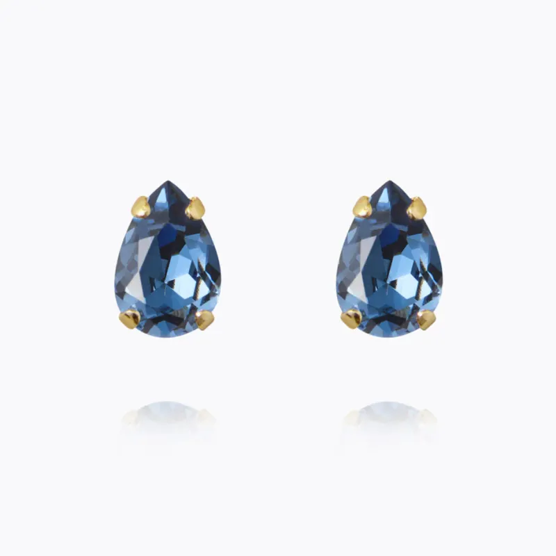 Caroline Svedbom Petite Drop Örhängen, Denim Blue -Guld