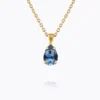 Caroline Svedbom Petite Drop Halsband, Denim Blue – Guld