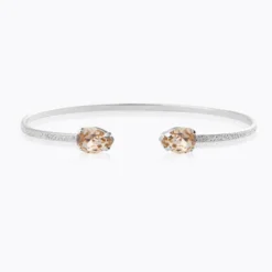 Caroline Svedbom Armband Caroline Svedbom Petite Drop Armband / Light Silk (Rhodium)