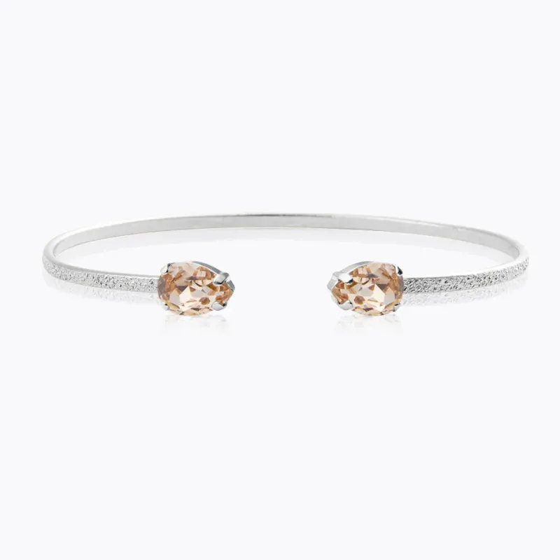 Caroline Svedbom Armband Caroline Svedbom Petite Drop Armband / Light Silk (Rhodium)