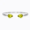Caroline Svedbom Armband Caroline Svedbom Petite Drop Armband / Citrus Green (Rhodium)