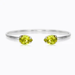 Caroline Svedbom Armband Caroline Svedbom Petite Drop Armband / Citrus Green (Rhodium)