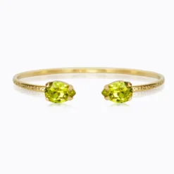 Caroline Svedbom Armband Caroline Svedbom Petite Drop Armband / Citrus Green (Guld)
