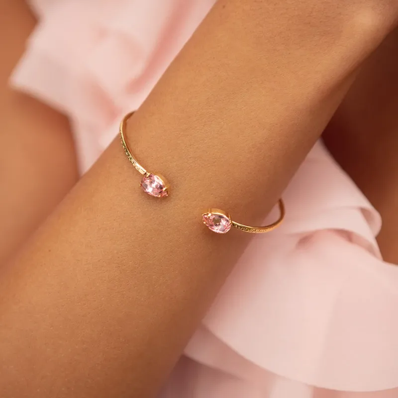 Caroline Svedbom Armband Caroline Svedbom Petite Drop Armband / Light Rose (Rhodium)
